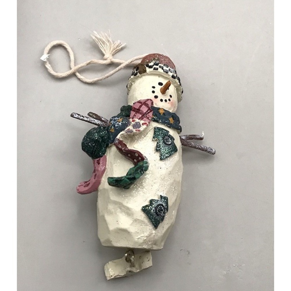 Small Snowman Ornament Christmas Resin